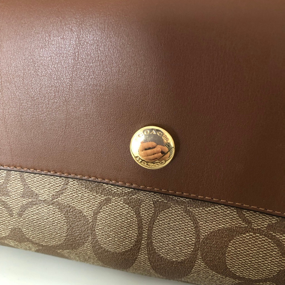 Coach Reversible Signature Coated Canvas Crossbody Bag Brown Leather F59534 - Picture 8 of 12